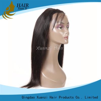 China Natural Black 360 Full Lace Wigs Density 150% Silky Straight No Tangling for sale