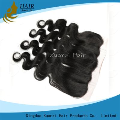 China Oído pre desplumado de la onda de ClosuresLoose del top del cabello humano del cordón al oído 13 x 4 pulgadas en venta