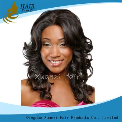 China Natural Black Synthetic Hair Wigs  Kinky Curly Heat Resistant Tangle Free for sale