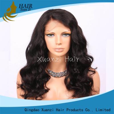 China 18-22 inch 360 Full Lace Wigs , 360 Brazilian Virgin Hair Full Lace Fake Hair for sale