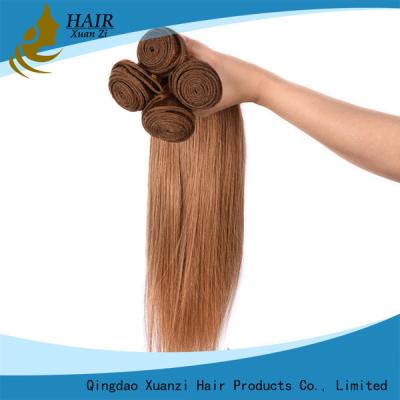 China As extensões do cabelo humano do Virgin da categoria de Brown 7A, em linha reta/o cabelo humano onda do corpo empacotam à venda