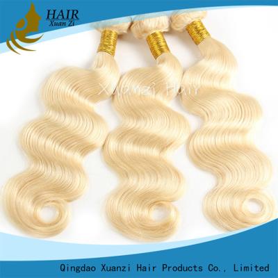 China Remy Brazilian Ladys Hair Extensions , Loose Waves Virgin Golden Hair for sale