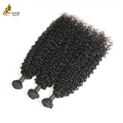 China Extensiones brasileñas rizadas rizadas del pelo de la Virgen, cabello humano de la Virgen de las mujeres negras en venta