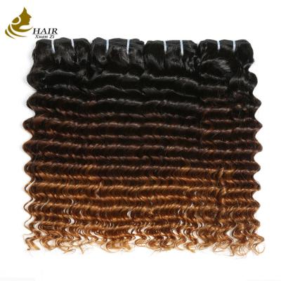 China Highlighted Deep Curly Colored Virgin Hair Extensions 7a For Black Women for sale