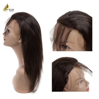 China 360 Lace Frontal With Baby Hair Pre Plucked Afro Straight Closure 100% Remy Human Hair for sale