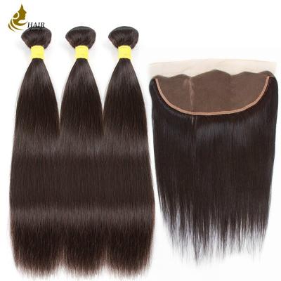 China 8a 1b Color Malaysian Straight Virgin Hair With 13 * 4 Frontal Lace Closure for sale