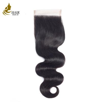 Chine La fermeture naturelle de cheveux de couleur rapièce/non la fermeture suisse de dentelle de cheveux de Remy à vendre