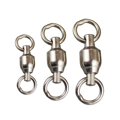 China Custom Copper Fishing Swivels Ball Bearing With 2 Solid Rings Fishing Accessories Tackle for sale