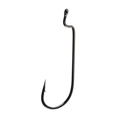 China 50Pcs Carbon Steel Hook Narrow Crank Carbon Steel Round Hooks Bent Worm Fishinghook Soft Lures for sale