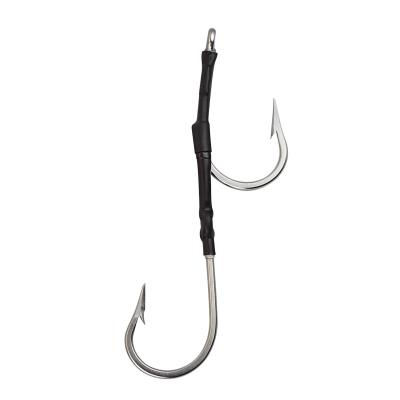 China 7691 Stainless Steel Double Hook Rip Hook Hooks Set For Freshwater Saltwater Fishing for sale