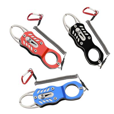 China Portable Style Aluminum Alloy Fish Handle Grab Hook Mouth Lip Plier Fishing Tackle Tools for sale