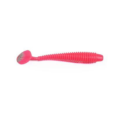 China Custom PVC T Tail Worm Bass Lures Bulk Artificial Fishing Lure Soft Bait for sale