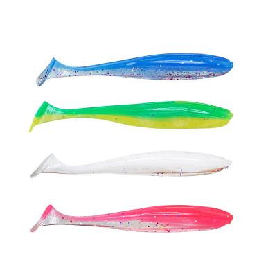 China PVC T Tail Swim 7.5cm 2.4g 50pcs Baits Soft Plastic Fishing Lures Tackle for sale