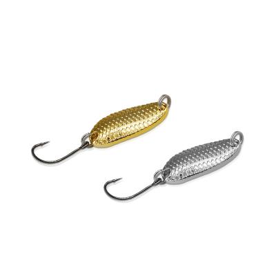 China Wholesale 2.5g 3.5g 5g Single Hook Metal Spoon Artificial Spangles Baits Fishing Lures for sale