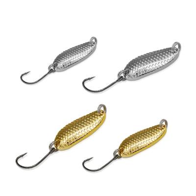 China Custom Metal Gold And Silver Color Metal Sequin Bait Hook Small Hard Fishing Lures for sale