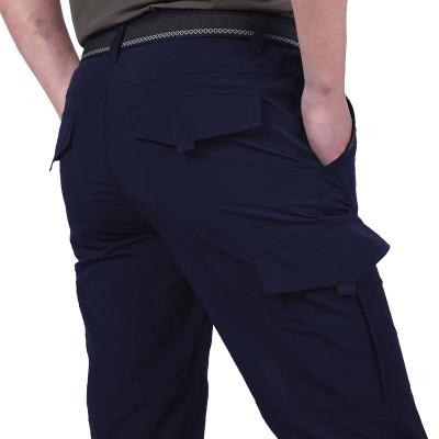 China Gray Color Outdoor Pants Waterproof Men's Cargo Pants Breathable Quick-Dry Cargo Rise Pants for sale