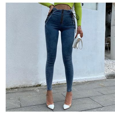 China Female Oversized Jeans Pants Womens Trousers Women Plus Size Ladies Long Slim Casual Skinny Fit Pants for sale