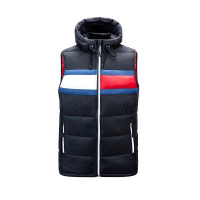 China Wholesale Casual Fashion Breathable Plus Size Men'S Vest Waistcoat Warm Sleeveless Hooded Jacket for sale