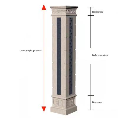 China 2022 Modern New Design Plastic Square Column Mold Door Pillar Concrete Mold For Home Concrete Decoration for sale