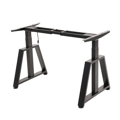 China Convertible Multifunctional Electric Adjustable Table Desk Standing Desk For 2 Person With Great Price for sale