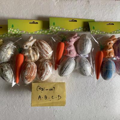 China Easter Egg Easter Egg Decorating Gifts Festival Eggs Carrot Bunny Plastic Colorful Mixed Wrapping for sale