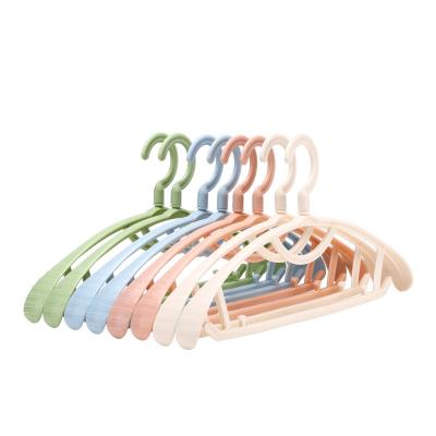 China Modern Design Colorful Multifunctional Plastic Hanger Fashion Clothes Laundry Hangers Adult Clothes Hanger for sale