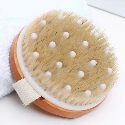 China EXFOLIATE wholesale high quality dry skin wooden bath body brush with massage nodes for sale