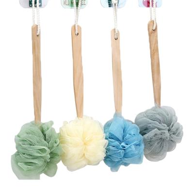 China All Natural Bath Sponge Long Handle Loofah Shower Bath Brush Exfoliating Scrubber for sale