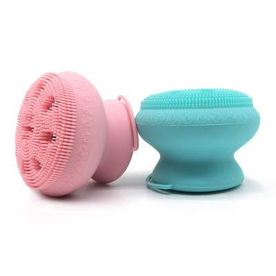 China All Natural Silicone Massage Shampoo Skin-Friendly Bath Brush Professional Back Scrub Wash Scrub Body Scrubber for sale