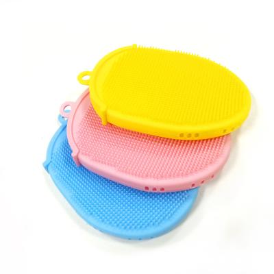 China All Natural Eco-Friendly Hot Selling Body Care Exfoliating Baby Bath Massage Soft Silicone Bath Brush for sale