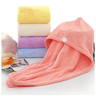 China Wholesale Custom Viable Luxury Microfiber Shower Hood Microfiber Shower Cap Quick Dry Woman Bath Hair Towel Hat for sale