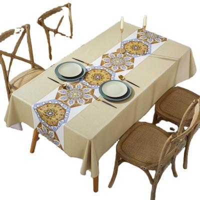 China New Waterproof Oil Proof Reusable Tablecloths Party Kitchen Outdoor Camping Table Cloth for sale