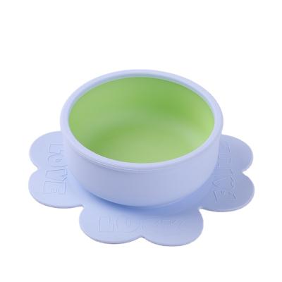 China Modern Hot Sales Children Anti Slip Silicone Baby Food Serving Dish Bowls Plate for sale