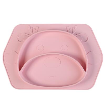 China Baby Modern Wholesale Dish Suction Silicone Feeding Place Mat Non-slip Toddlers Kids Food Dish for sale