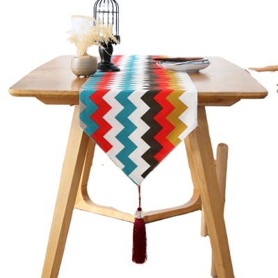 China Durable Simple Modern Geometric Stripe Table Runner Household Decorative Table Runner for sale