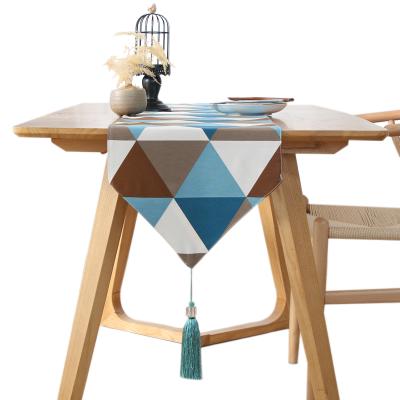 China Durable Simple Modern Geometric Triangle Table Household Dining Table Runner Decorative Table Runner for sale