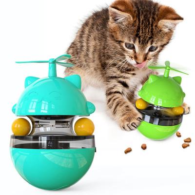 China Hot Selling Funny Interactive Pet Toys Stocked Cat Slow Feeder Treat Ball Cat Tumbler Toy Pet Puzzle Pet Dispenser for sale