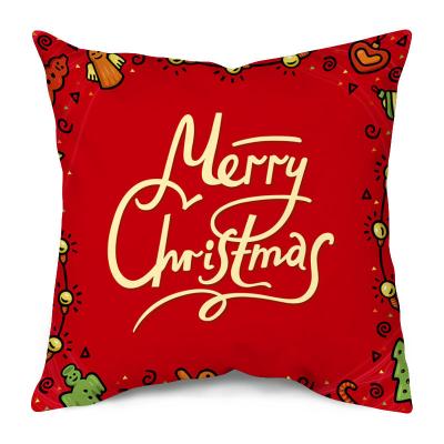 China Wholesale Square Christmas Decorative Anti-pilling Cushion Cover Pillow Cover Shape For Christmas Decoration Bedroom Sofa for sale