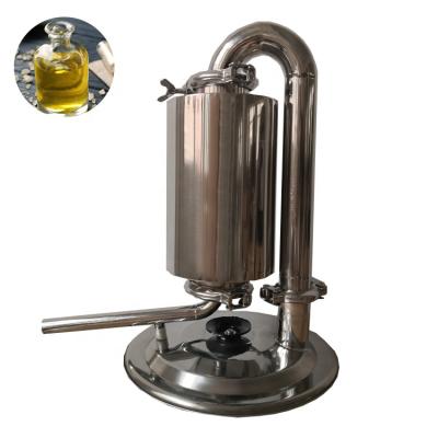 China Perfume Factory Small Stainless Steel Distillation Water Home Essential Oil Extraction Machine Rose Flowers Machine Distiller Equipment For Sale for sale