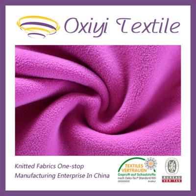 China Super Soft Kitted Polyester Fleece Fabric Anti Static Anti Static Stretch for sale