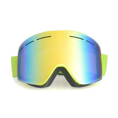 China Custom Factory Price Snow Anti Fog Ski Glasses Goggles Leaf Anti Fog Goggles Double Polarized Ski Goggles for sale