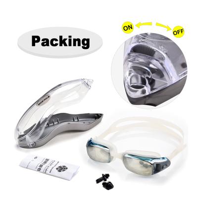 China OEM Universal Swimming Pool Equipment Goggles Adult Box Packing PCs Packing Material Anti Fog Swim Pieces for sale