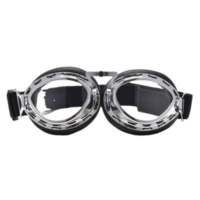 China Hubo Anti-Scratch Sports CE Vintage Leather Racing Retro Motorcycle Goggles for sale