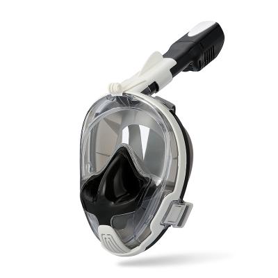 China Custom Water Sport Equipment Full Face Dive Snorkel 180 Wide View Anti Fog Glass Swimming Mask for sale