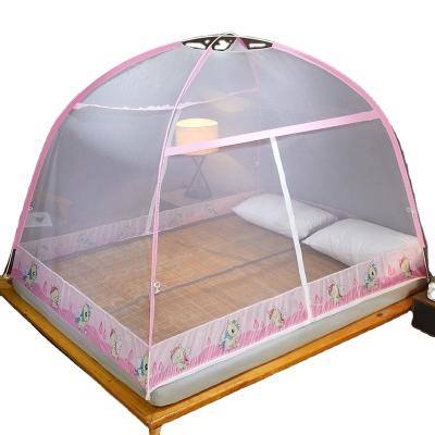 China Insecticide Treated Exquisite 100% Fiberglass Portable Two-Doors Bed Foldable Mosquito Net for sale