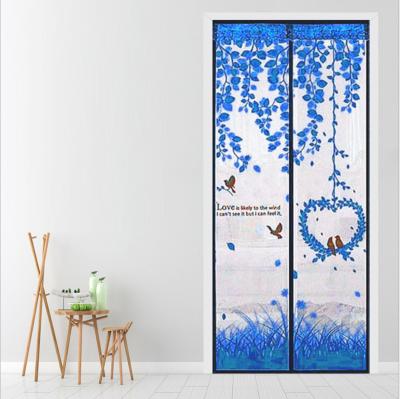 China Door Curtain Screen Door Screen Door Magnetic Soft Magnetic Strip Summer Mosquito Repellent Door Curtain Frame for sale