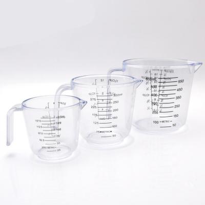 China With Scale 600ml 300ml 150ml Plastic Measuring Cups Kitchen Tools Baking Tools for sale