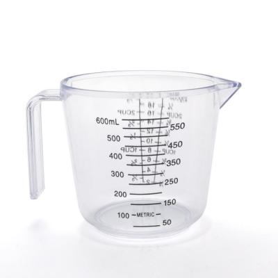 China 600ml PS Kitchen Multifunctional Plastic Measuring Cups Sustainable Cooking Tools for sale