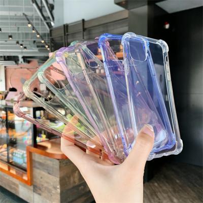 China Shockproof Soft Clear Transparent Crystal Back Cover Shockproof TPU Cell Phone Case For iPhone 13 pro for sale