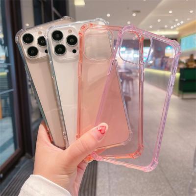 China Shockproof Premium Soft Clear TPU Cover With Four Corners Reinforced Protection Phone Case For iPhone 13 Pro Back Cover for sale